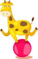 Giraffe Cartoon - Preschool Movement Classes